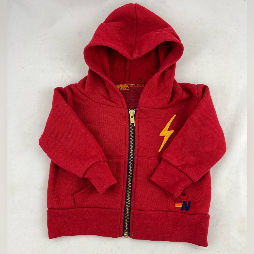 COPY - Aviator Nation Infant Red Lightening Bolt Hoodie